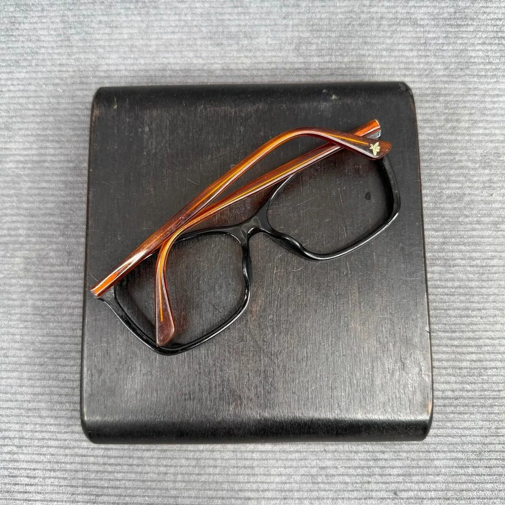 Gucci GG0025O 003 Black Amber Tortoise Cat Eye Eyeglasses Frames 56-14-140
